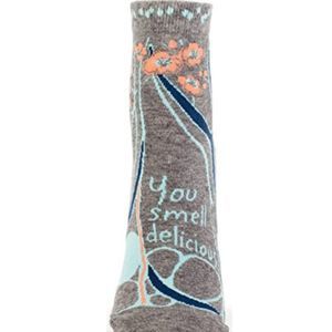 NWT Blue Q You Smell Delicious Women's Ankle Socks